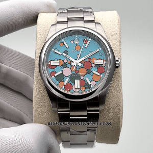 Rolex Oyster Perpetual 124300 turquoise dial clone