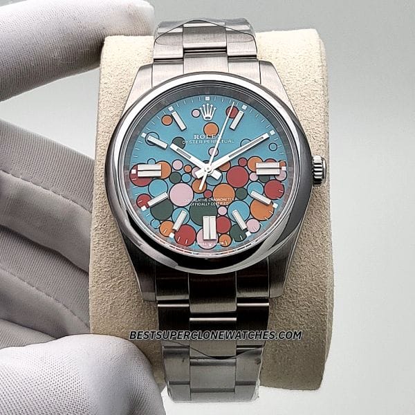 Rolex Oyster Perpetual 124300 turquoise dial clone
