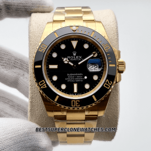 Replica Rolex Submariner 126618LN black dial model with luminous hour markers