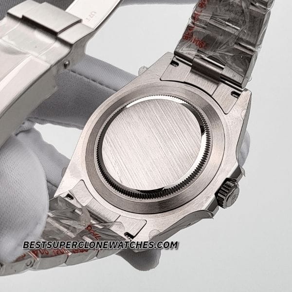 Replica Rolex Explorer II with black dial and Oystersteel bracelet, featuring 3285 movement clone