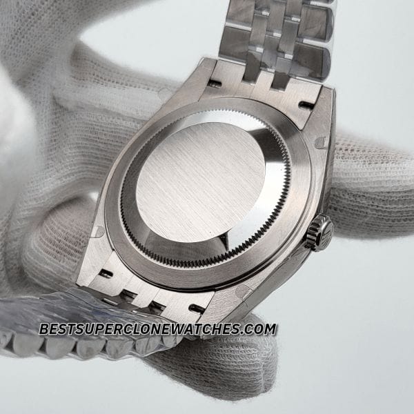 Rolex Datejust Ref-126334 Swiss Super Clone with slate dial, Oystersteel and white gold case, mimicking the original design.