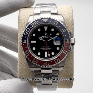 Swiss super clone Rolex GMT Master II Pepsi edition with oystersteel case and bracelet