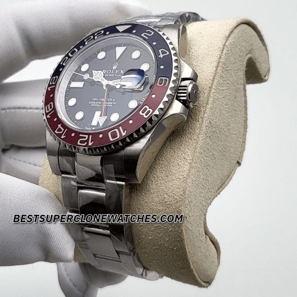Replica Rolex GMT Master II with ceramic red and blue Pepsi bezel and 3285 clone movement