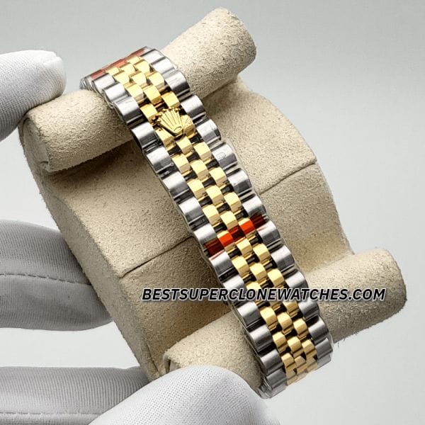 Replica Rolex Datejust 278273 with Oystersteel and yellow gold, diamond-set champagne dial, 31mm case