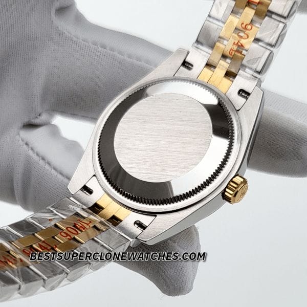Replica Rolex Datejust 278273 with Oystersteel and yellow gold, diamond-set champagne dial, 31mm size, 2236 movement clone