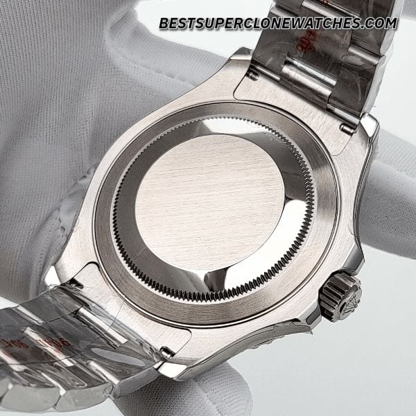 Replica Rolex Yacht-Master 126622 with Oystersteel and platinum case, bright blue dial, and 3235 movement clone