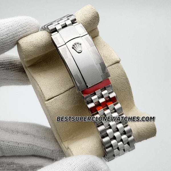 Fake Rolex Datejust 126334 with Oystersteel and white gold, mint green dial, and Swiss 3235 automatic movement