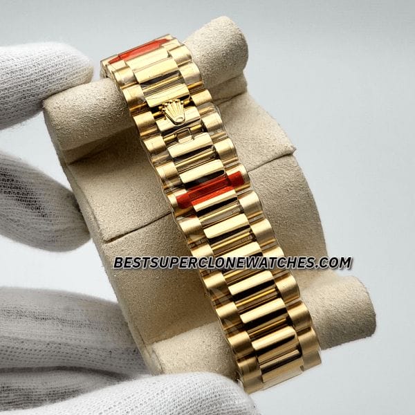 Swiss super clone Rolex Day-Date with 3255 movement and presidential gold bracelet