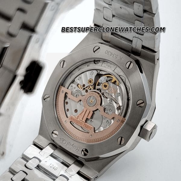 Replica Audemars Piguet Royal Oak Jumbo Extra-Thin with blue tapisserie dial and steel case