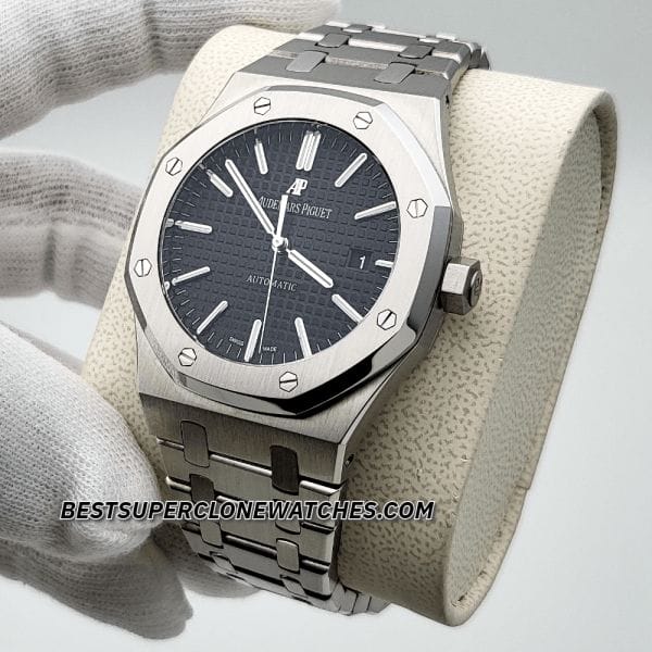 Swiss super clone of Audemars Piguet Royal Oak with integrated stainless steel bracelet