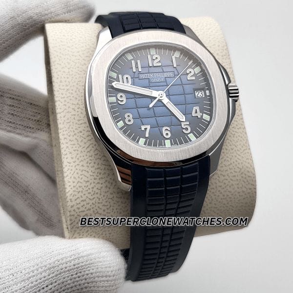 patek philippe white gold blue clone