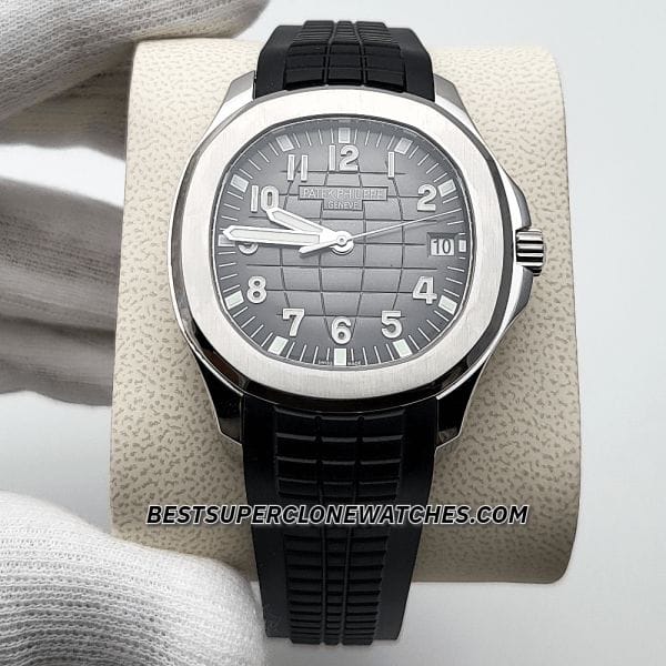 patek philippe aquanaut black dial clone