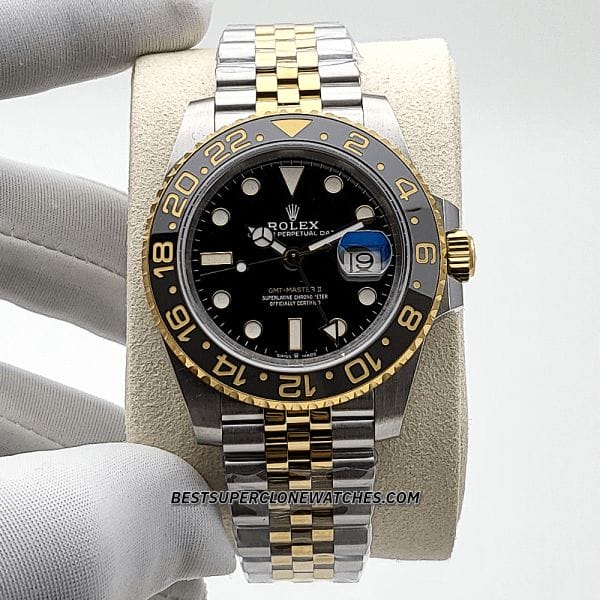 rolex gmt master ii oystersteel yellow gold clone