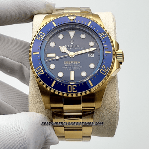 yellow gold Rolex Deepsea fake clone