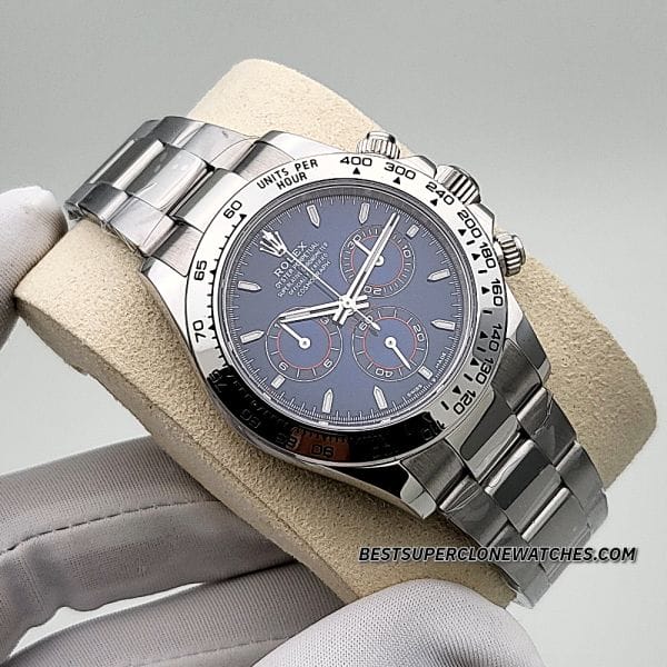 White gold Rolex Daytona bright blue dial