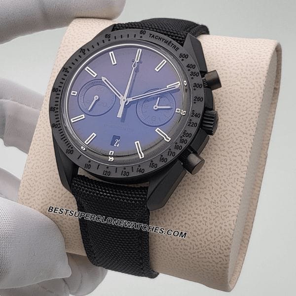 Omega Speedmaster Dark Side Of the Moon 44.25mm Black Ceramic On Coated Nylon Fabric Strap 9300 Swiss Super Clone Watch Ref : 311.92.44.51.01.005 - Image 2