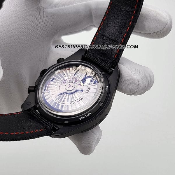 Omega Speedmaster Dark Side Of the Moon 44.25mm Black Ceramic On Coated Nylon Fabric Strap 9300 Swiss Super Clone Watch Ref : 311.92.44.51.01.005 - Image 5
