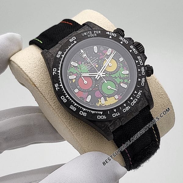 Rolex Cosmograph Daytona Diw “Motley 41mm” 4130 Swiss Super Clone Watch - Image 3